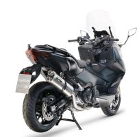 Escape compatível com Yamaha T-Max 560 2020-2021, Dual Inox, Sistema homologado com catalisador linha completa, silencioso mais coletor 