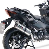 Escape compatível com Yamaha T-Max 560 2020-2021, Dual Inox, Sistema homologado com catalisador linha completa, silencioso mais coletor 