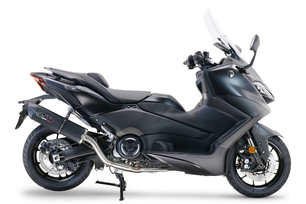 Escape compatível com Yamaha T-Max 560 2022-2024, Furore Evo4 Nero, Sistema homologado com catalisador linha completa, silencioso mais coletor 