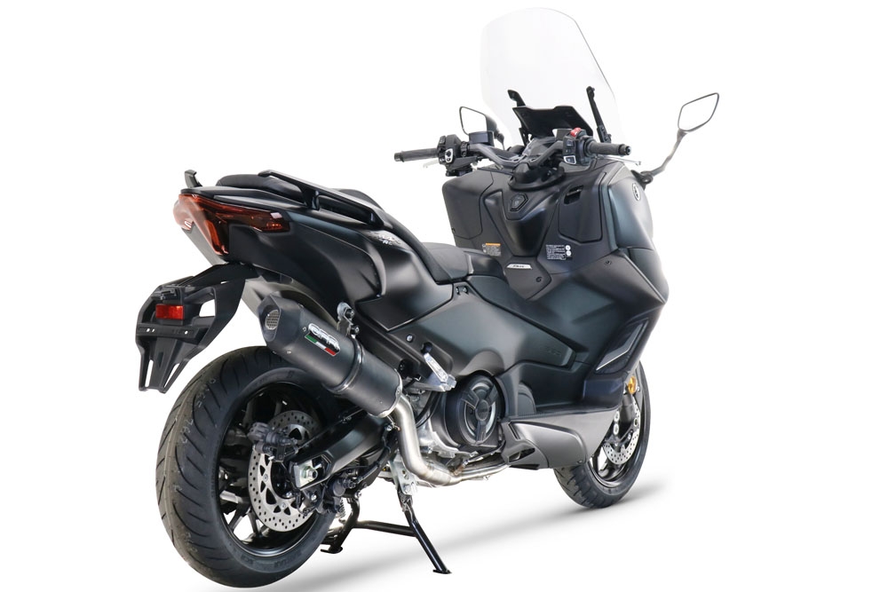 Escape compatível com Yamaha T-Max 560 2022-2024, Furore Evo4 Nero, Sistema homologado com catalisador linha completa, silencioso mais coletor 
