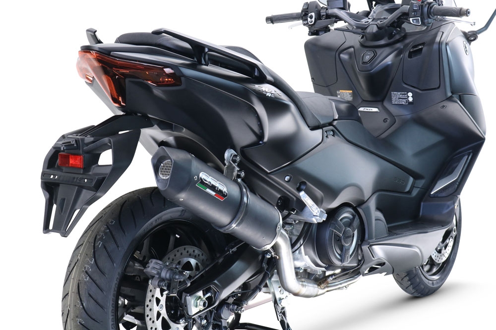 Escape compatível com Yamaha T-Max 560 2022-2024, Furore Evo4 Nero, Sistema homologado com catalisador linha completa, silencioso mais coletor 