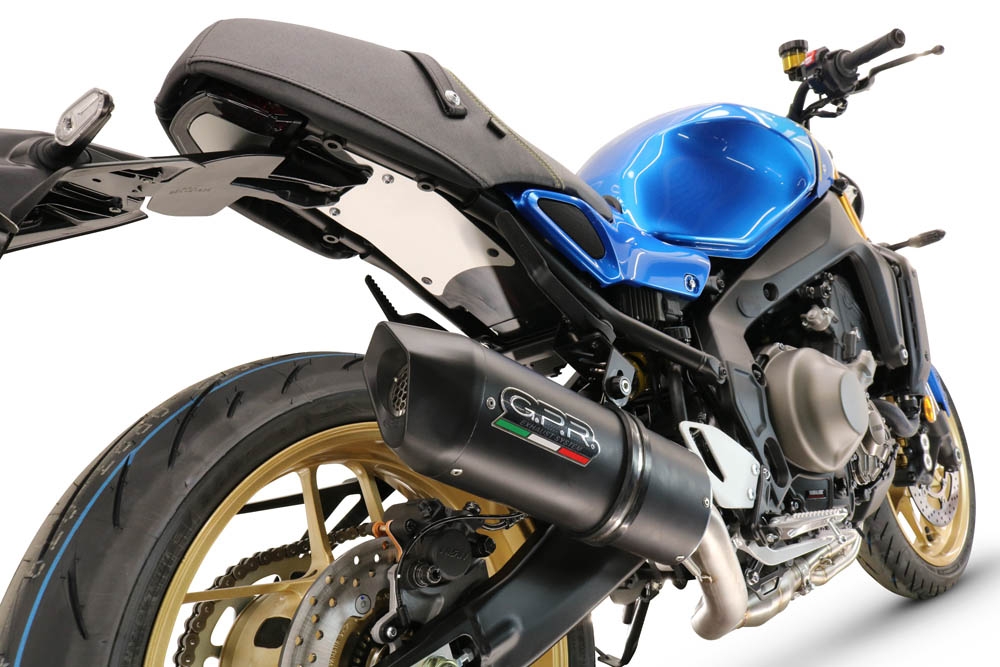 Escape compatível com Yamaha XSR900 2022-2024, Furore Evo4 Nero, Sistema homologado com catalisador linha completa, silencioso mais coletor 