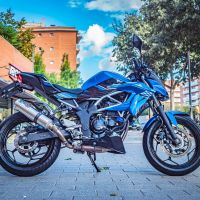 Escape compatível com Kawasaki Z 125 2021-2024, M3 Inox , Escape legal, homologado, silenciador com db killer removível e tubo de ligação específico 