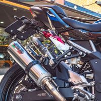 Escape compatível com Kawasaki Z 125 2021-2024, M3 Inox , Escape legal, homologado, silenciador com db killer removível e tubo de ligação específico 
