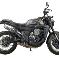 Escape compatível com Zontes 350 GK 2022-2024, Deeptone Inox, Escape legal, homologado, silenciador com db killer removível e tubo de ligação específico 
