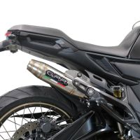 Escape compatível com Zontes 350 GK 2022-2024, Deeptone Inox, Escape legal, homologado, silenciador com db killer removível e tubo de ligação específico 