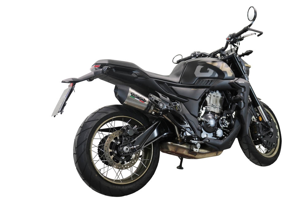 GPR escape compatível com  Zontes 350 T1 ADV 2022-2024, New Grand Prix Evo Titanium, Escape legal, homologado, silenciador com db killer removível e tubo de ligação específico 