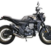 Escape compatível com Zontes 350 X1 2022-2024, Deeptone Inox, Escape racing linha completa, silencioso mais coletor com dbkiller, não homologado 