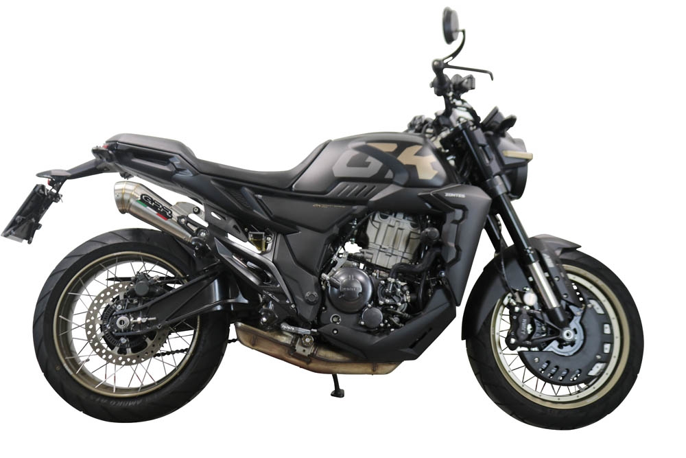 Escape compatível com Zontes 350 X1 2022-2024, Powercone Evo, Escape legal, homologado, silenciador com db killer removível e tubo de ligação específico 