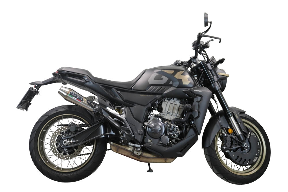 Escape compatível com Zontes 350 R1 2022-2024, Ultracone, Escape legal, homologado, silenciador com db killer removível e tubo de ligação específico 