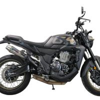 Escape compatível com Zontes 350 R1 2022-2024, Ultracone, Escape legal, homologado, silenciador com db killer removível e tubo de ligação específico 