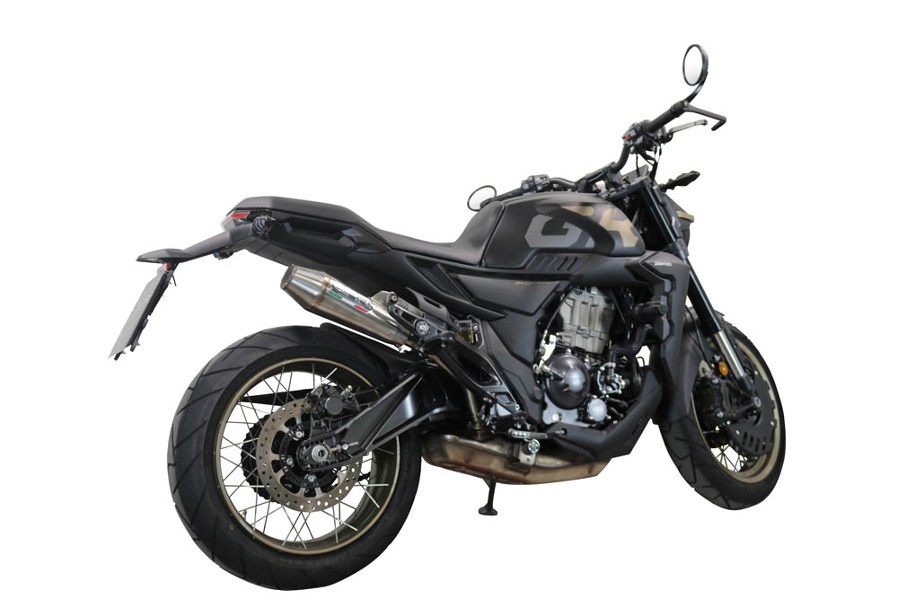 Escape compatível com Zontes 350 R1 2022-2024, Ultracone, Escape legal, homologado, silenciador com db killer removível e tubo de ligação específico 