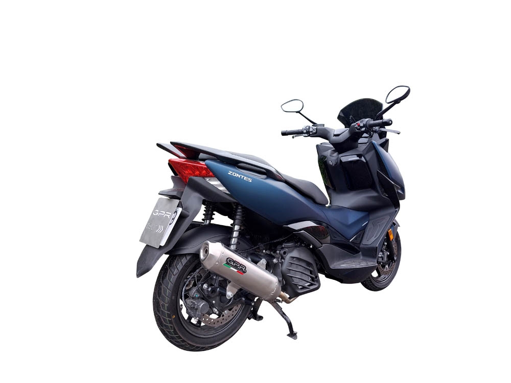 Escape compatível com Zontes M 125 2022-2024, Pentaroad Inox, Sistema homologado com catalisador linha completa, silencioso mais coletor 