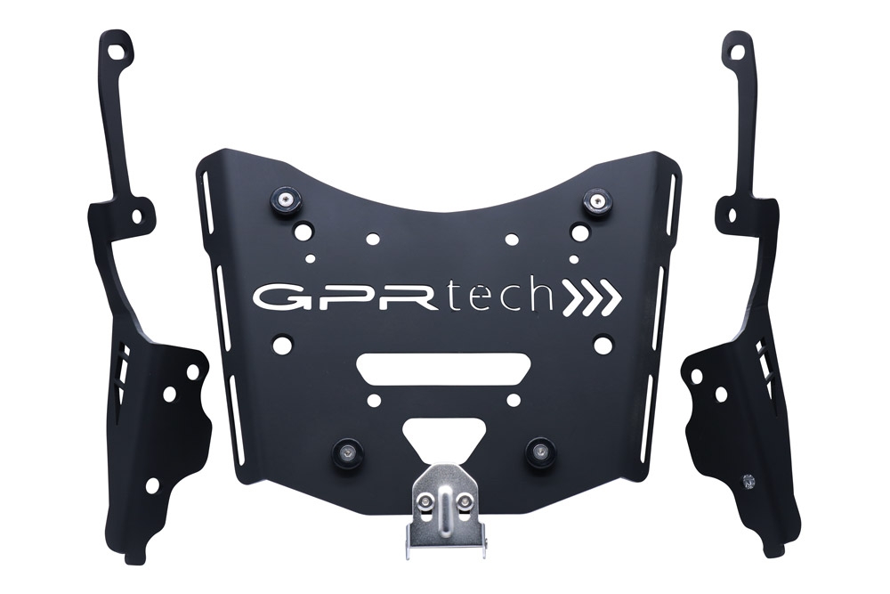 Rack traseiro específico Top Case ALPITECH 35 - 45 - 55 LT Porta-malas GPR TECH compatível com Zontes E 350 2023/2024