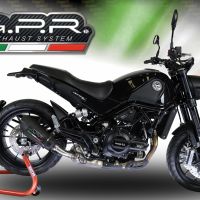 Escape compatível com Benelli Leoncino 500 2017-2024, Gpe Ann. Black titanium, Escape legal, homologado, silenciador com db killer removível e tubo de ligação específico 