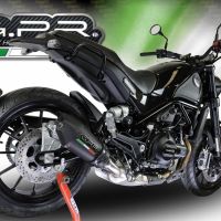 Escape compatível com Benelli Leoncino 500 2017-2024, Gpe Ann. Black titanium, Escape legal, homologado, silenciador com db killer removível e tubo de ligação específico 