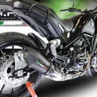 Escape compatível com Benelli Leoncino 500 2017-2024, Gpe Ann. Black titanium, Escape legal, homologado, silenciador com db killer removível e tubo de ligação específico 