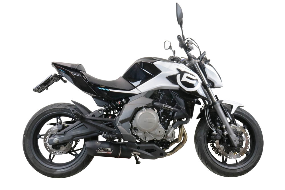 Escape compatível com Cf Moto 650 Nk 2021-2024, Furore Nero, Escapamento Racing, silenciador com conexão específica e db killer removível 