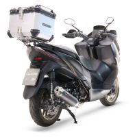 Top case em alumínio, com porta-bagagens específico em alumínio cor preto com placa específica incluída Top case maletas GPR TECH compatível com Zontes E 350 2023/2024