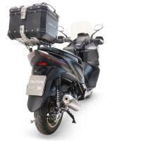 Top case em alumínio, com porta-bagagens específico em alumínio cor preto com placa específica incluída Top case maletas GPR TECH compatível com Zontes E 350 2023/2024