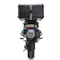 Top case maletas GPR TECH compatível com Bmw R 1250 Gs 2021/2024 e5 Top Case Alpi-Tech em alumínio, cor preta com placa específica incluída Capacidade Litros 45