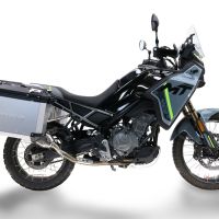 GPR TECH compatível com  Cf Moto 650 Mt 2019/2020 e4 Par de malas laterais em alumínio cor prata com porta-bagagem específico Capacidade 38 LT. + 38 LT.