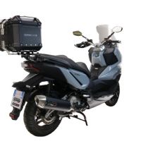Top case maletas GPR TECH compatível com Sym ADX 300 2024/2026 e5 Plus Top Case Alpi-Tech em alumínio, cor preta com placa específica incluída Capacidade Litros 26