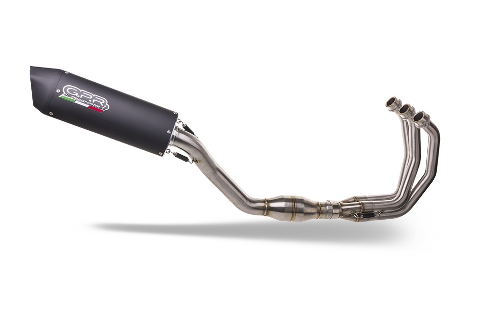 Escape compatível com Yamaha Tracer 9 GT 2021-2024, Furore Evo4 Nero, Sistema homologado com catalisador linha completa, silencioso mais coletor 
