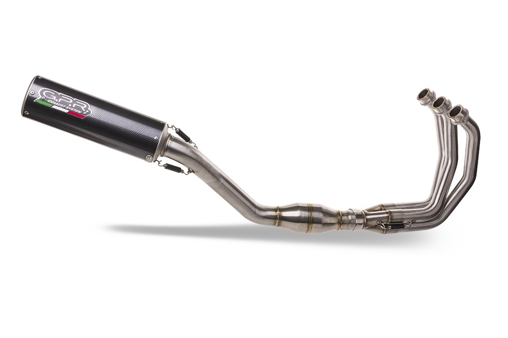 Escape compatível com Yamaha Tracer 9 GT 2021-2024, M3 Poppy , Sistema homologado com catalisador linha completa, silencioso mais coletor 