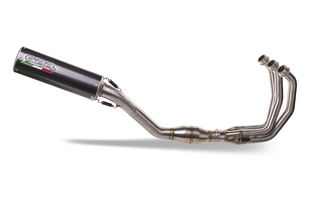 Escape compatível com Yamaha Tracer 9 GT 2021-2024, M3 Poppy , Sistema homologado com catalisador linha completa, silencioso mais coletor 