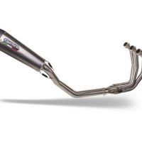 GPR escape compatível com  Triumph Daytona 660 2023-2025, New Grand Prix Evo Titanium, Sistema homologado com catalisador linha completa, silencioso mais coletor 