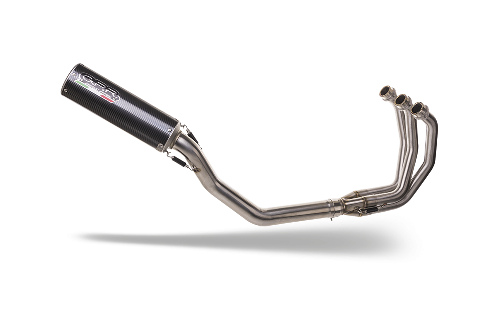 Escape compatível com Yamaha Mt-09 Tracer 900 2017-2020, M3 Poppy , Sistema homologado com catalisador linha completa, silencioso mais coletor 