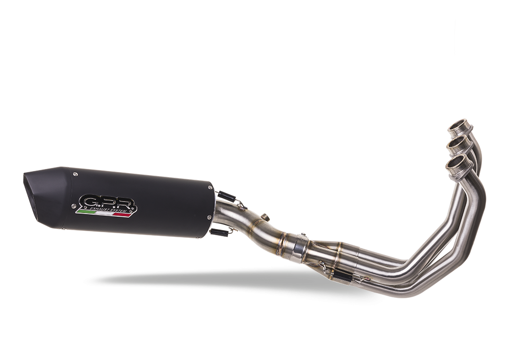 Escape compatível com Yamaha Mt-09 2017-2020, Furore Evo4 Nero, Sistema homologado com catalisador linha completa, silencioso mais coletor 