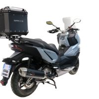 Top case maletas GPR TECH compatível com Sym ADX 300 2024/2026 e5 Plus Top Case Alpi-Tech em alumínio, cor preta com placa específica incluída Capacidade Litros 45