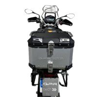 Top case em alumínio, cor prata com placa específica incluída Top case maletas GPR TECH compatível com Benelli Trk 502 2021/2024 e5