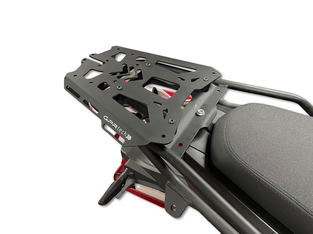 Top case maletas GPR TECH compatível com Voge 625DSX 2024/2026 e5 Top Case Alpi-Tech em alumínio, cor prata com placa específica incluída Capacidade Litros 35