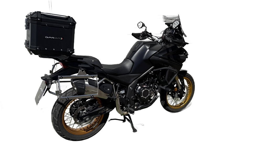 Top case em alumínio, cor preta com placa específica incluída Top case maletas GPR TECH compatível com Voge 525DSX 2023/2024 e5