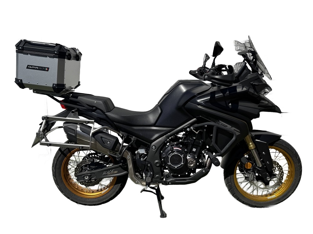 Top case em alumínio, cor prata com placa específica incluída Top case maletas GPR TECH compatível com Voge 525DSX 2023/2024 e5
