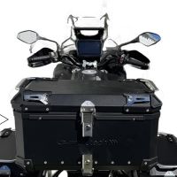 Top case em alumínio, cor preta com placa específica incluída Top case maletas GPR TECH compatível com Voge 525DSX 2023/2024 e5