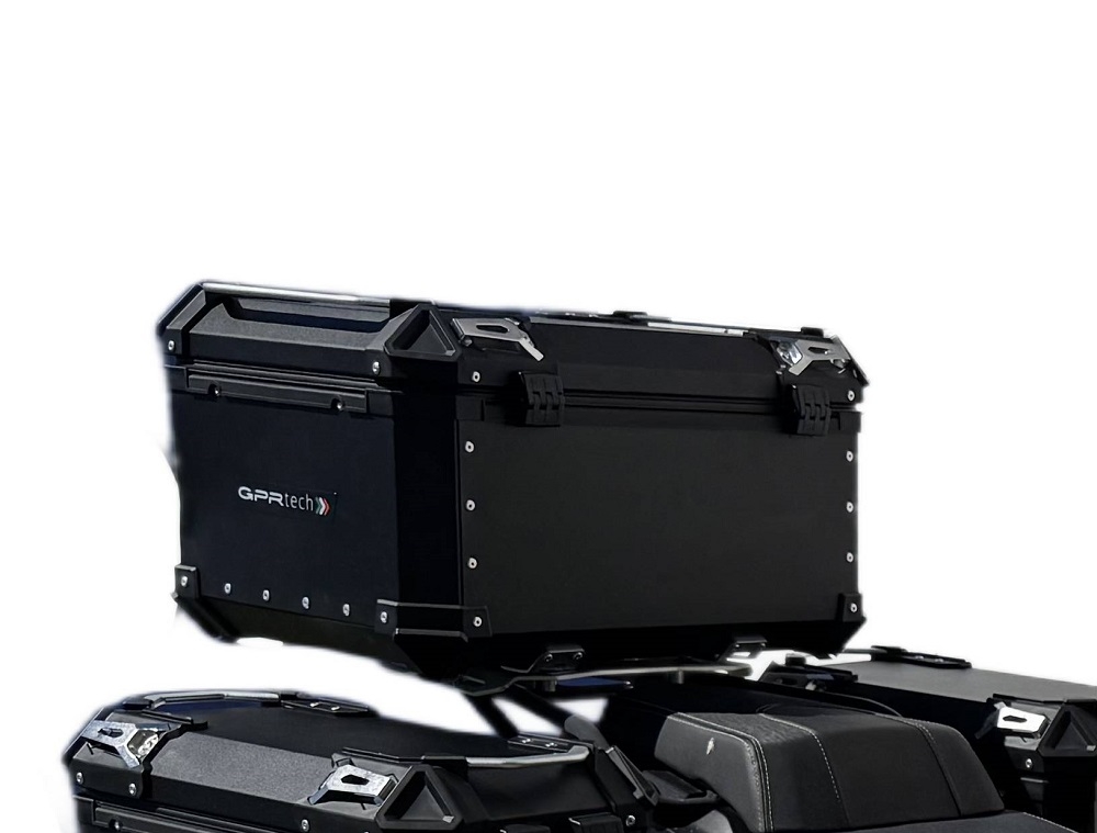 Top case em alumínio, cor preta com placa específica incluída Top case maletas GPR TECH compatível com Voge 525DSX 2023/2024 e5