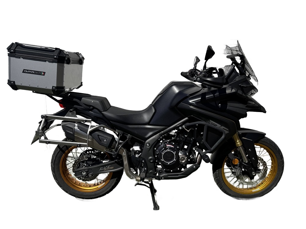 Top case em alumínio, cor prata com placa específica incluída Top case maletas GPR TECH compatível com Voge 525DSX 2023/2024 e5