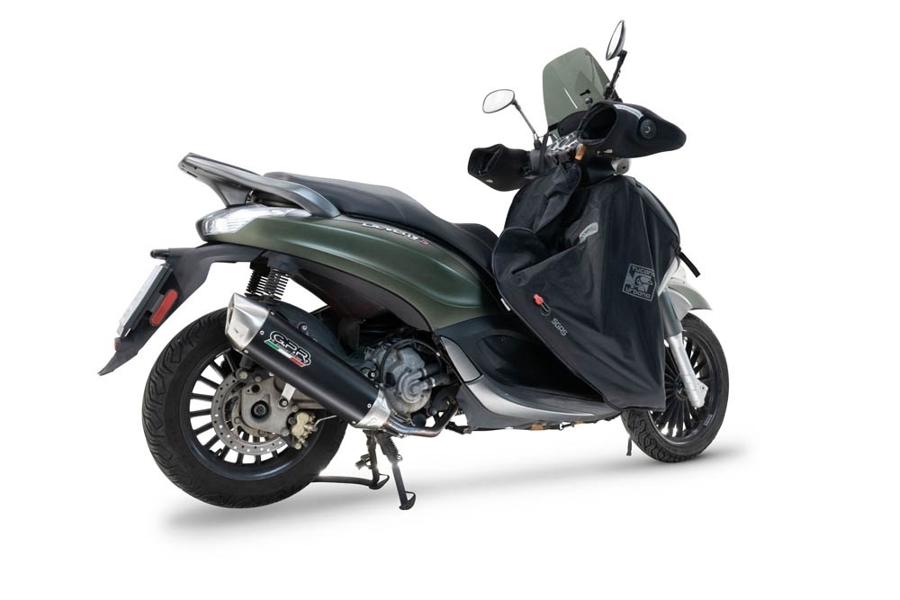 Escape compatível com Piaggio Beverly 300 I.E. ABS - S - Police 2016-2020, Furore-X Scooter, Sistema homologado,legal, linha completa, incluindo db killer removível mais coletor 