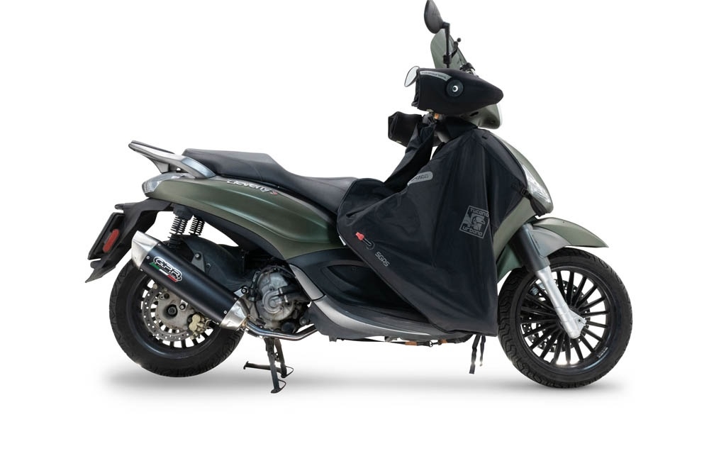 Escape compatível com Piaggio Beverly 300 I.E. ABS - S - Police 2016-2020, Furore-X Scooter, Sistema homologado,legal, linha completa, incluindo db killer removível mais coletor 