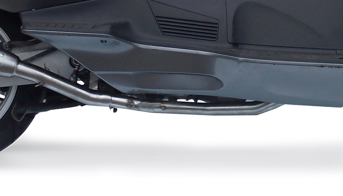 GPR escape compatível com  Suzuki Burgman An 650 2013-2016, Satinox, Sistema homologado com catalisador linha completa, silencioso mais coletor 