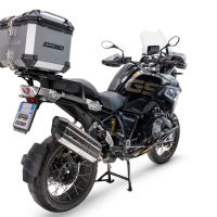 Top case em alumínio, cor prata com placa específica incluída Top case maletas GPR TECH compatível com Bmw R 1250 Gs 2021/2024 e5