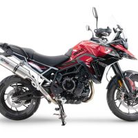 Escape compatível com Triumph Tiger 900 GT / Pro / Rally Pro 2024-2025, Satinox , Escape legal, homologado, silenciador com db killer removível e tubo de ligação específico 
