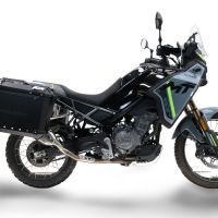 GPR TECH compatível com  Cf Moto 650 Mt 2019/2020 e4 Par de malas laterais em alumínio cor preta com porta-bagagem específico Capacidade 38 LT. + 38 LT.
