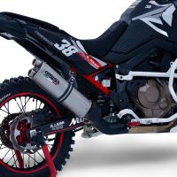 Escape compatível com Honda Crf 1100 L Africa Twin 2020-2025, Dual Inox, Escape legal, homologado, silenciador com db killer removível e tubo de ligação específico 