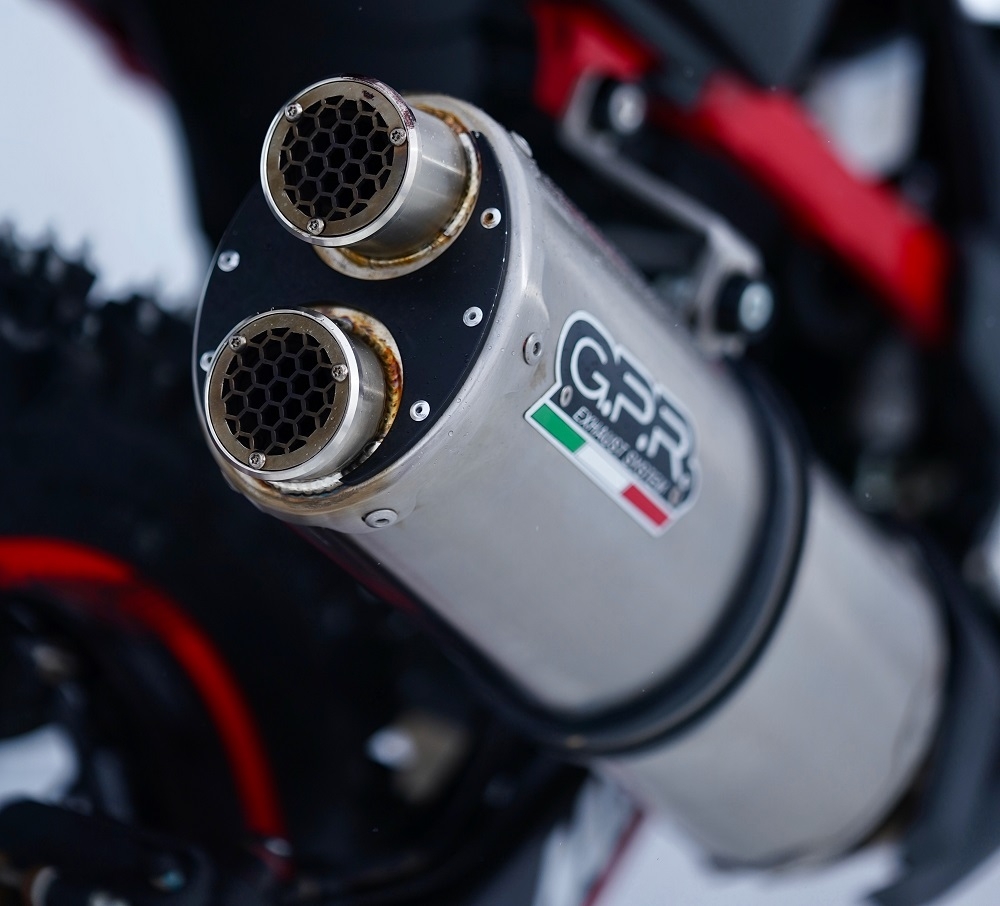 Escape compatível com Honda Crf 1100 L Africa Twin 2020-2025, Dual Inox, Escape legal, homologado, silenciador com db killer removível e tubo de ligação específico 