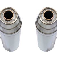 Escape compatível com Ducati 1098 2006-2012, Deeptone Inox, Par de silenciosos de escape homologadas, com db killer removível e tubos de ligação específicos 